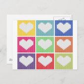 Pop hartversiering briefkaart (Voorkant / Achterkant)