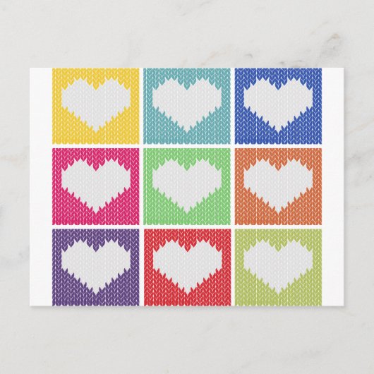 Pop hartversiering briefkaart (Voorkant)