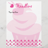 Pop Heart Cupcake Flyer (Voorkant)