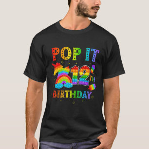 Pop Het 12e Verjaardag 12 Jaar Popping Party Voor T-shirt