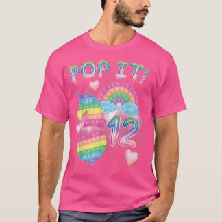 Pop Het 12e verjaardag meisje 12 jaar oude eenhoor T-shirt