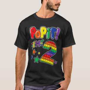 Pop Het 2de verjaardag van de bevalling meisjes jo T-shirt