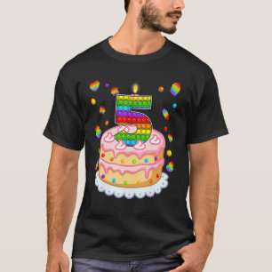 Pop Het 5e verjaardag Cake Girls T-shirt