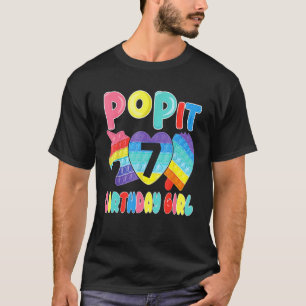 Pop het 7e verjaardag van het meisje van de Pop Pa T-shirt