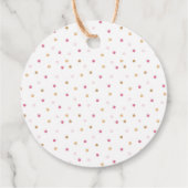 Pop het als ze Pop Roze Elephant Baby shower Bedankjes Labels (Achterkant)