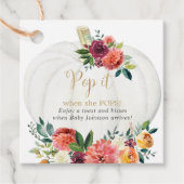 Pop het als ze poppen Bourgondische pompoen herfst Bedankjes Labels (Voorkant)