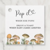 Pop het als ze poppen - champignons - bedankjes labels (Voorkant)