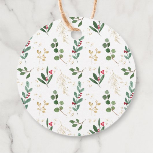 Pop het als ze poppen elegante kerstkrans bedankjes labels (Achterkant)