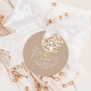 Pop het als ze Poppen genderneutraal Baby shower Bedankjes Labels