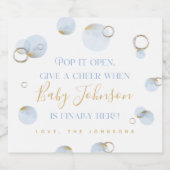 Pop het als ze Poppen mousserende wijnfles label Sparkling Wijnetiket (Enkel label)