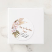 Pop het als Ze Poppen pampas gras Bedankjes Labels (In situ)