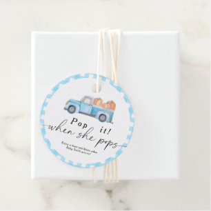 Pop het als ze poppen - Pompoenwagen - Bedankjes Labels