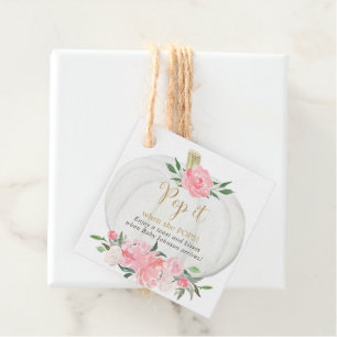 Pop het als ze poppen roze gouden pompoen herfst d bedankjes labels