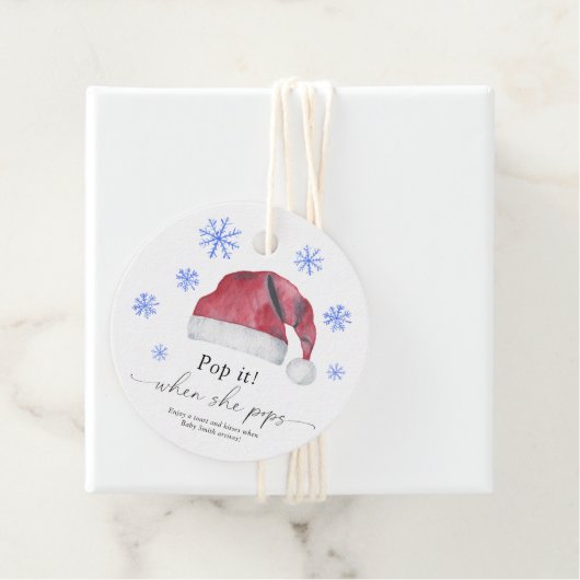 Pop het als ze poppen - Santa baby - Bedankjes Labels (In situ)