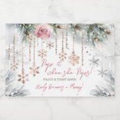 Pop het als ze poppen winter baby shower gunsten sparkling wijnetiket (Enkel label)