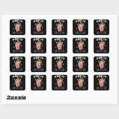 Pop het alsof het Hot Popcorn is Vierkante Sticker (Vel)