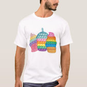 Pop Het Bubble Fidget T-Shirt Sierkussen (Voorkant)