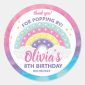 Pop Het Fidget Birthday Party Ronde Sticker (Voorkant)