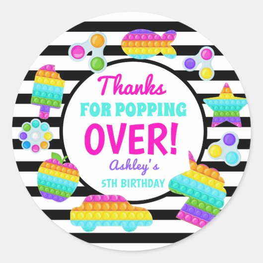 Pop Het is een baarmoederskticker, pop over sticke Ronde Sticker (Voorkant)