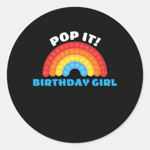Pop het is een donkere dag regenboog ronde sticker