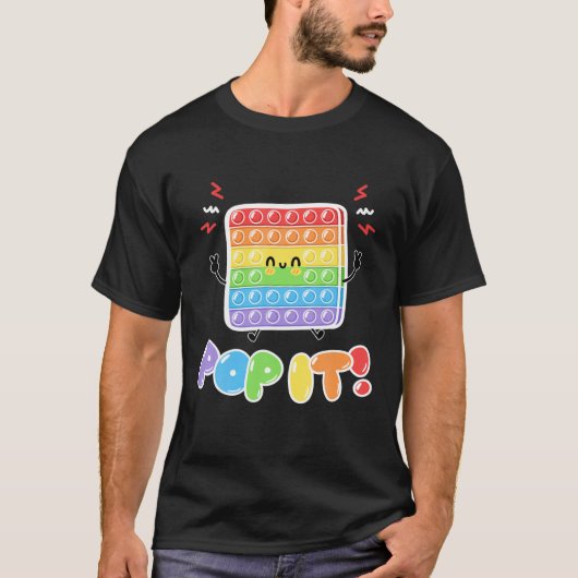 Pop Het kleurrijke Fidget Stress Relief Speelgoed T-shirt (Voorkant)