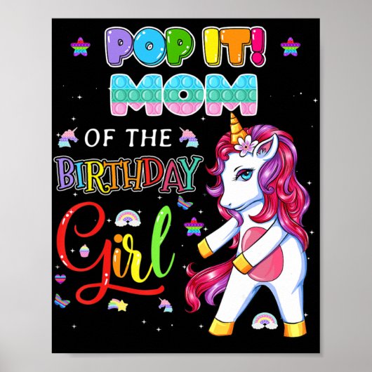 Pop Het Mam van de 'Birthday Girl Fidget Family Ma Poster (Voorkant)