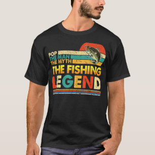 Pop Het Man Mythe Vist Legende Vaderdag Vinta T-shirt
