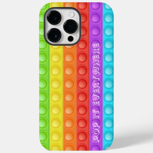 Pop het overal met tekst kleurrijk Case-Mate iPhone case (Achterkant)
