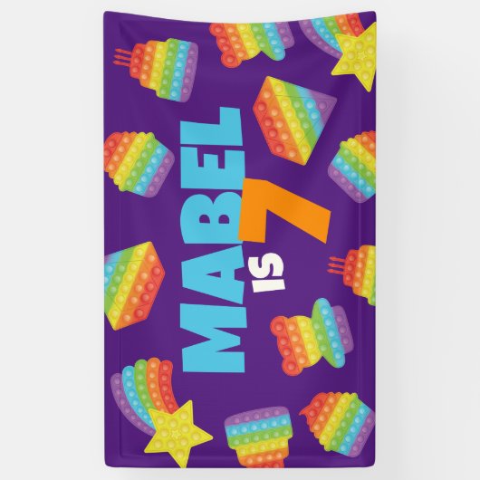 Pop het! | Uitnodiging Verjaardag Achtergrond Spandoek (Verticaal)