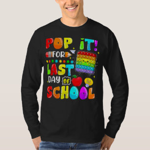 Pop het voor de laatste dag van school hart fidget t-shirt