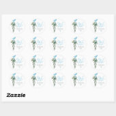 Pop het wanneer ze Poppen ballon groen Baby shower Ronde Sticker (Vel)