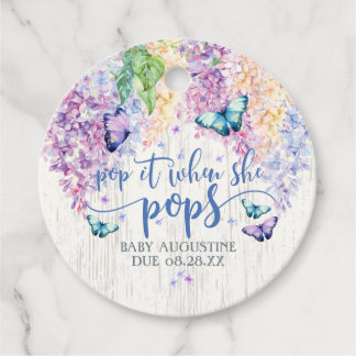 Pop het wanneer ze Poppen Champagne Baby shower La Bedankjes Labels