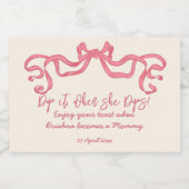 Pop het wanneer ze poppen lint sparkling wijnetiket (Enkel label)