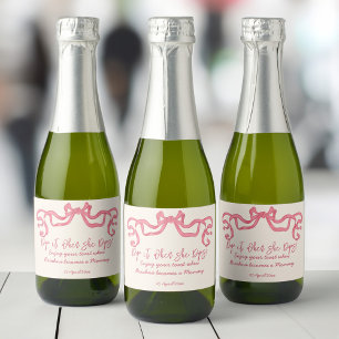 Pop het wanneer ze poppen  lint sparkling wijnetiket