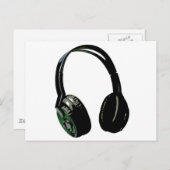 Pop hoofdtelefoon briefkaart (Voorkant / Achterkant)