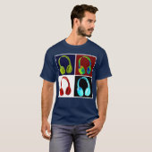 Pop hoofdtelefoon t-shirt (Voorkant volledig)