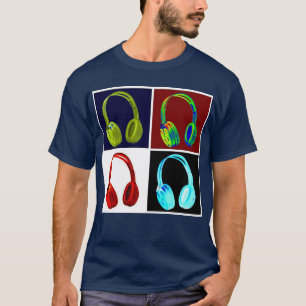 Pop hoofdtelefoon t-shirt