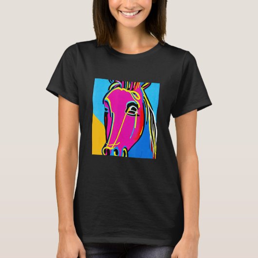 Pop Horse Fun Cute Trendy for Men Women & Kinder T-shirt (Voorkant)