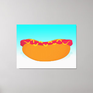 Pop Hot Dog Canvas Afdruk