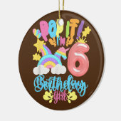 Pop Ik ben 6 jaar oud Meisje Pop. Keramisch Ornament (Links)