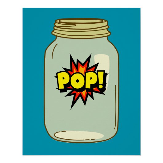 Pop! in een pot – Comic Pop Art Design Perfect Poster (Voorkant)