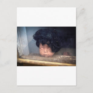  pop in venster met haarklop briefkaart