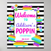 Pop It Anniversaire Affiche de bienvenue (Devant)