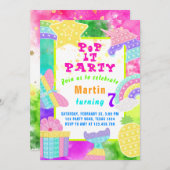 Pop It Anniversaire 🥳 Invitation (Devant / Derrière)