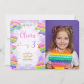 Pop it Anniversaire Photo Invitation (Devant)