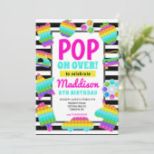 Pop It Birthday Invitation, Pop Fidget Invitation, Kaart (Staand voorkant)