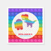 Pop it Boy Birthday - persoonlijk kleurig Servet (Voorkant)