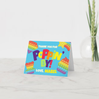 Pop It ! Carte de remerciements plié d'anniversair