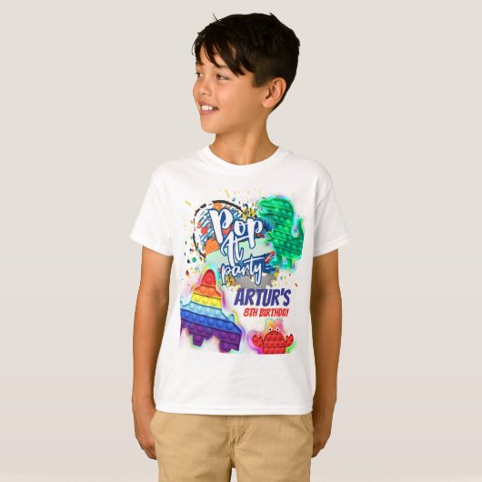 Pop it Fidget Anniversaire T-shirt (Devant entier)
