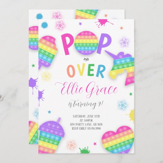 Pop IT Fidget Speelgoed Kaart (Voorkant / Achterkant)